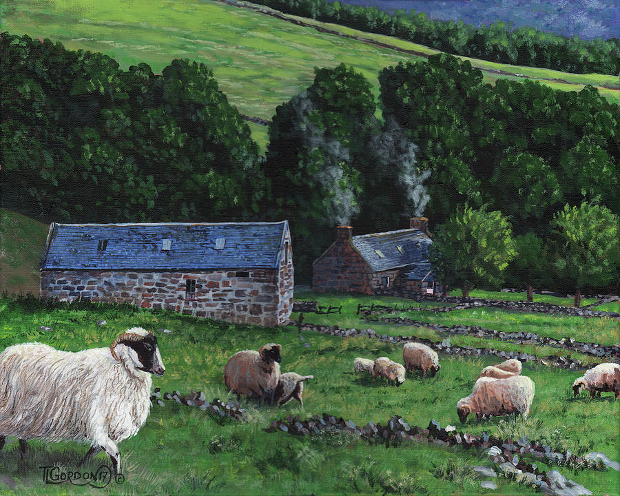 Highland croft Painting by Timithy L Gordon