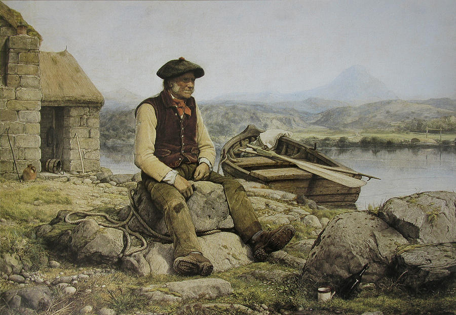 Highland Ferryman Painting by Celestial Images