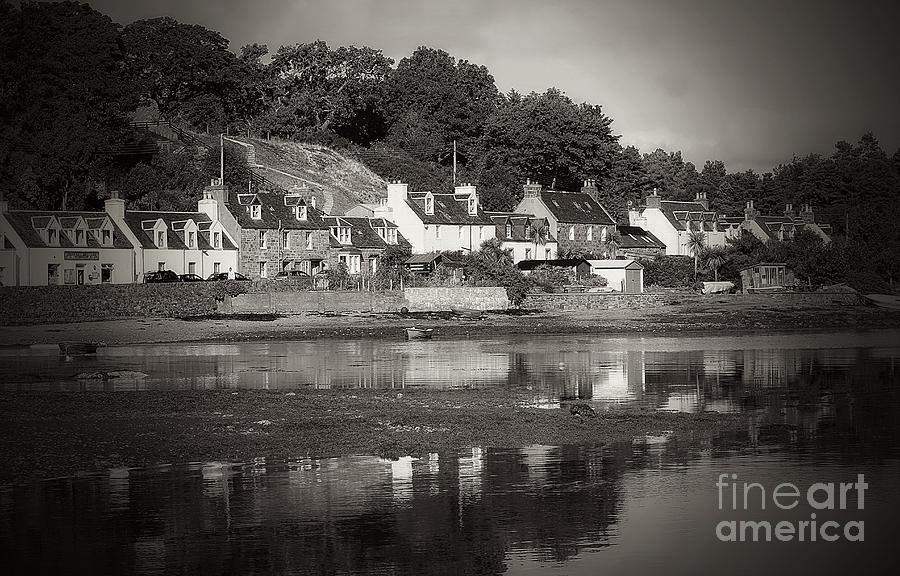 Highland Houses in Black and White Photograph by Clare Bevan