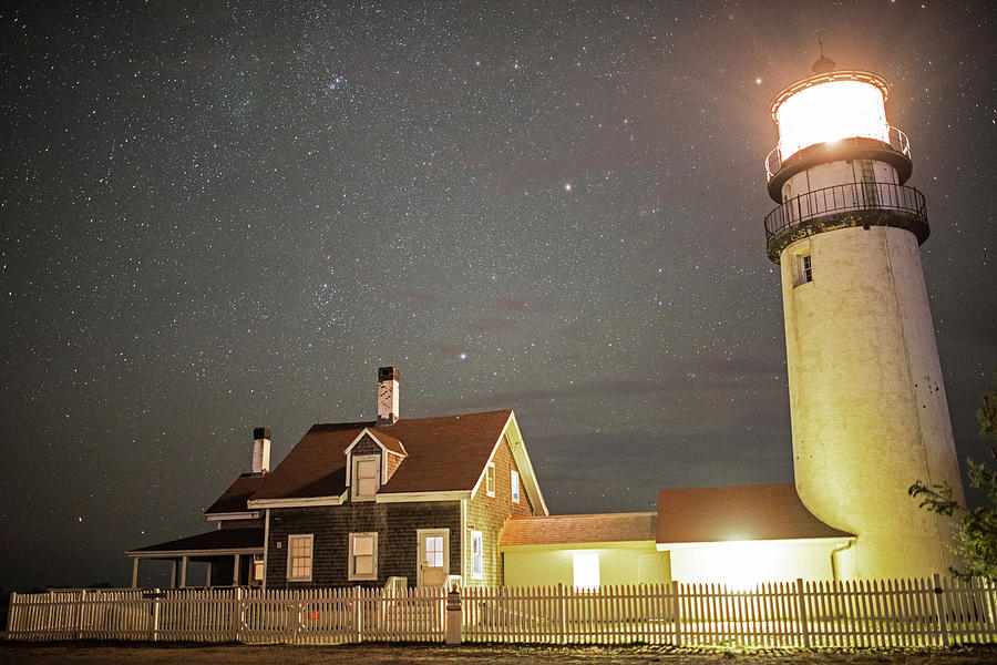 Highland Light Truro Massachusetts Cape Cod Starry Sky Photograph by Toby McGuire