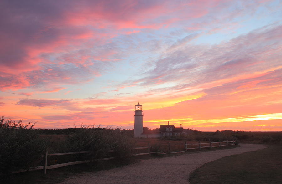 Highland Lighthouse Sunset Photograph by John Burk