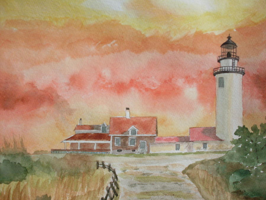 Highland Lighthouse Truro-Cape Cod Painting by Warren Thompson