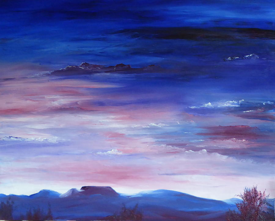 Highland Mountains Table Top Painting by Cheryl Nancy Ann Gordon