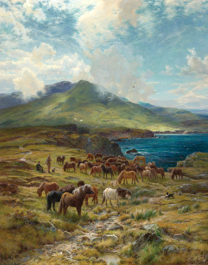 Highland Sunshine Painting by Louis Bosworth Hurt