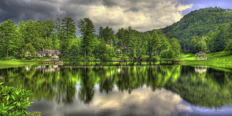Highlands NC Highlands Reflections Highlands Country Club Architectural Landscape Art Photograph by Reid Callaway