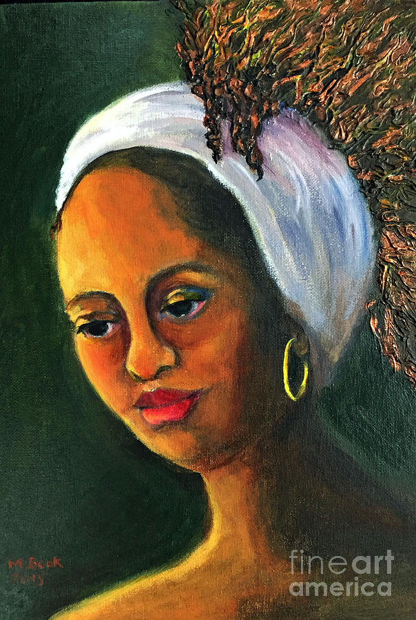Highlights in Yellow-Women of Color Series Painting by Marlene Book ...
