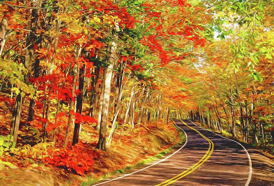 Highway 41 Autumn Digital Art
