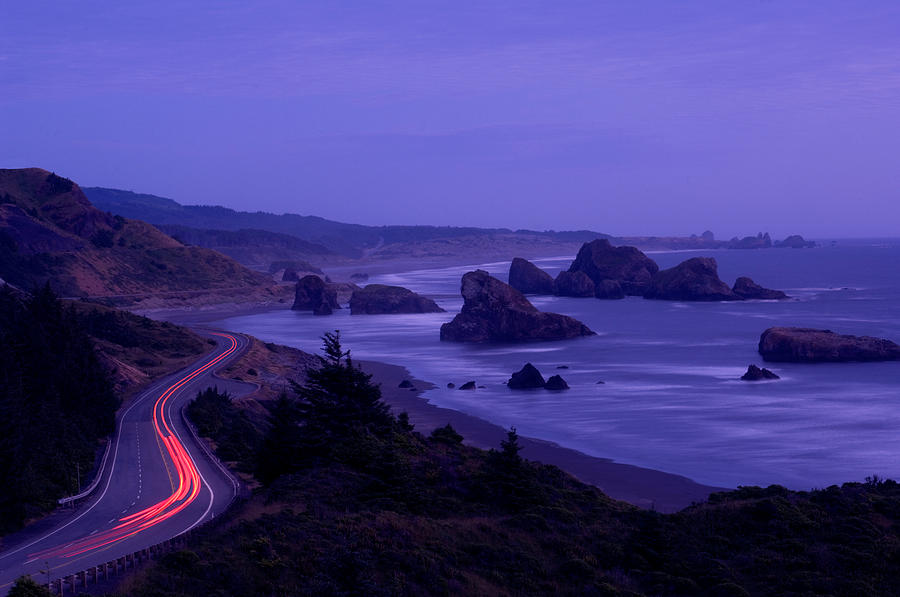 Nature Photograph - Highway Along The Coast, Us Route 101 by Panoramic Images