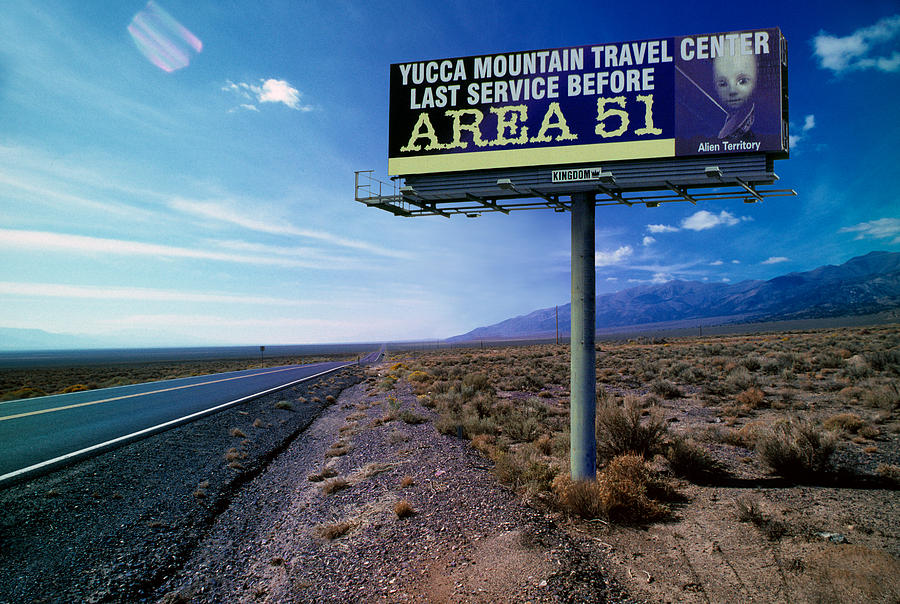 Highway in the Nevada Desert near Area-51 Photograph by Wernher Krutein
