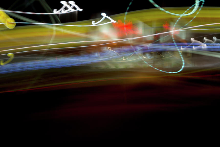 Abstract Photograph - Highway Lights by Greg and Chrystal Mimbs