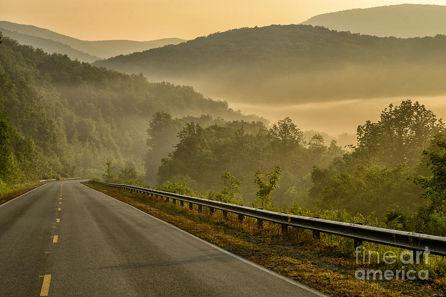 Nature Photograph - Highway Sunrise by Thomas R Fletcher
