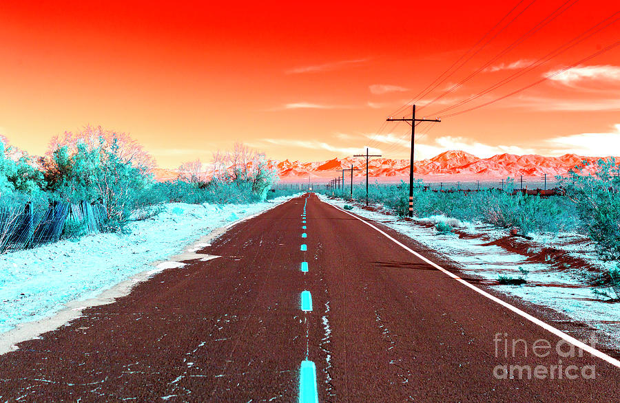 Highway to Hell Pop Art at Mojave National Preserve Photograph by John Rizzuto