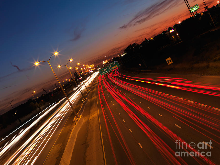 Highway Traffic During Sunset Photograph by Maxim Images Exquisite ...