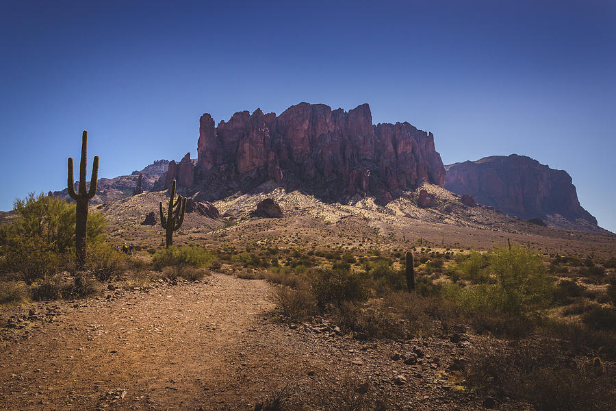 Trail to Superstition Mountains #1 Photograph by Andy Konieczny