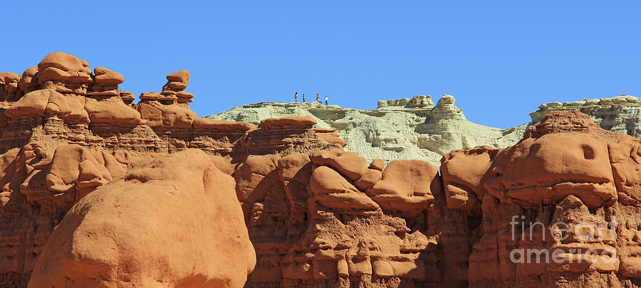 Hikers at Goblin Valley State Park in Utah 3033 Photograph by Jack Schultz