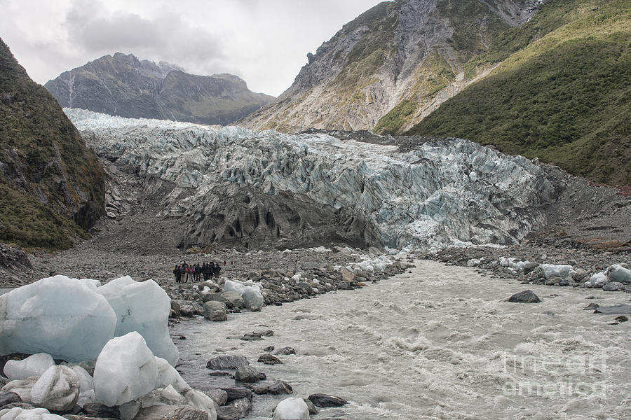 Hikers near Franz Josef glacier Photograph by Patricia Hofmeester