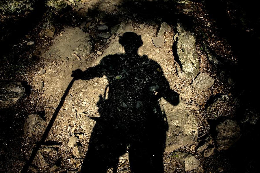 Shadow Photograph - Hikers Shadow by Eduardo Gil