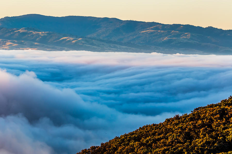 Hiking Above Fog At Los Vaqueros Photograph by Marc Crumpler