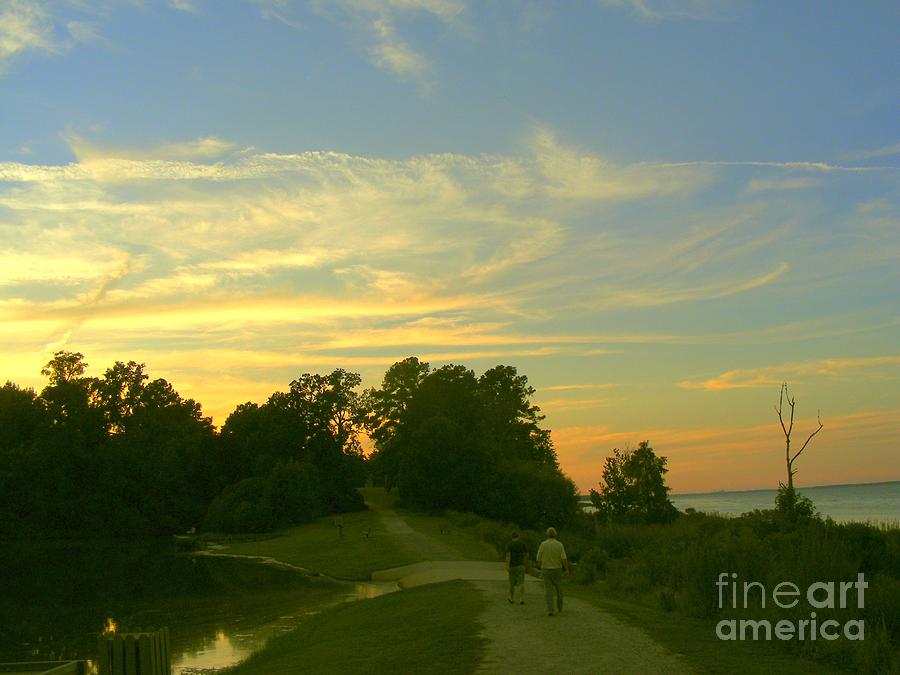 Hiking at Sunset Photograph by Nancy Kane Chapman