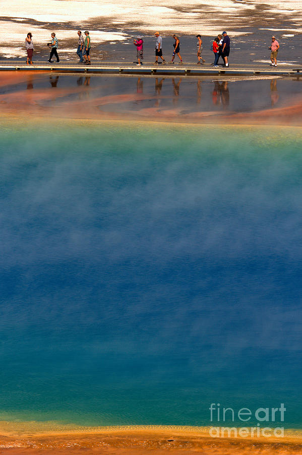 Hiking Grand Prismatic At Midway Photograph by Adam Jewell