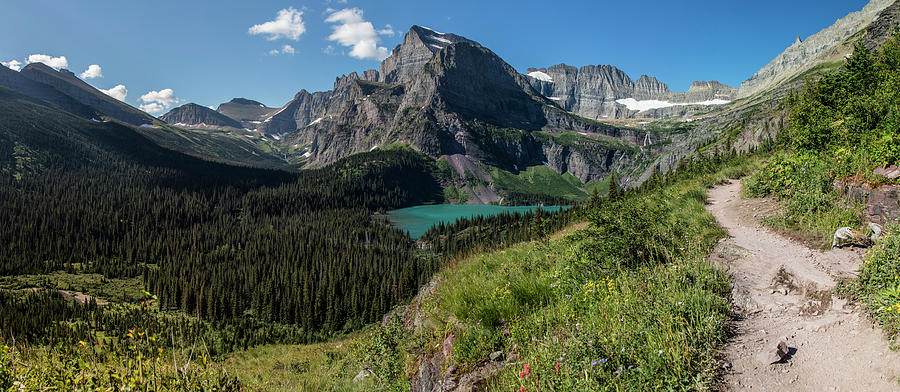 Hiking Grinnell Glacier Trail  Photograph by John McGraw