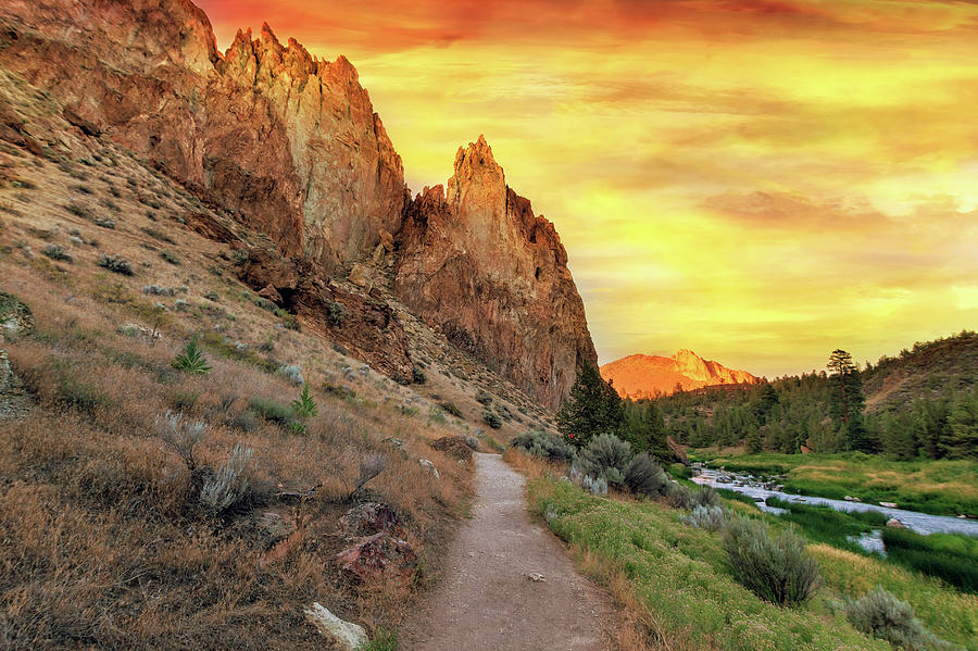 Hiking Trail at Smith Rock State Park Photograph by David Gn