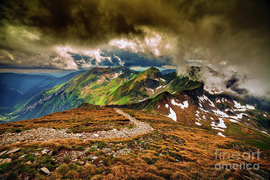 Hiking trail in the Romanian mountains Photograph by Ragnar Lothbrok
