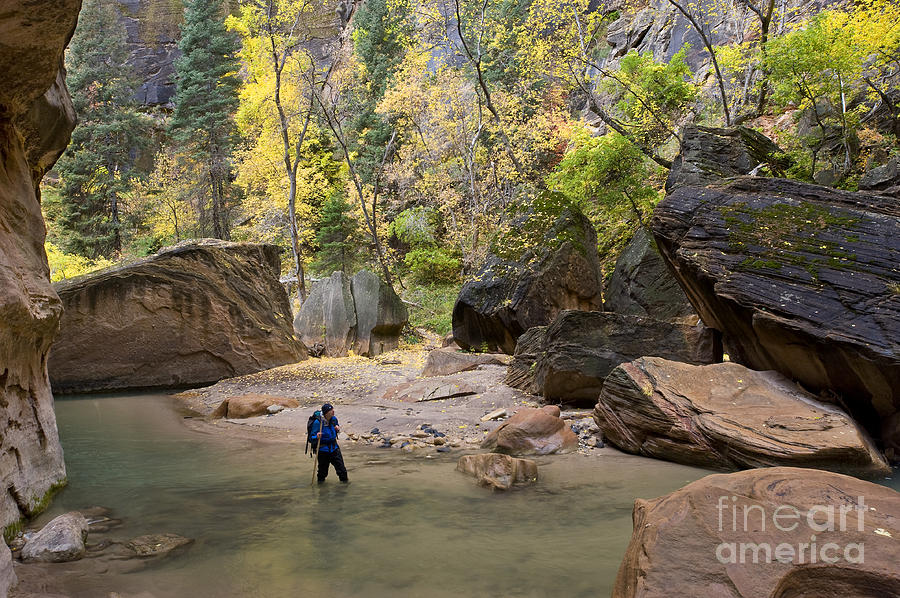 Hiking, Zion National Park Photograph by Howie Garber