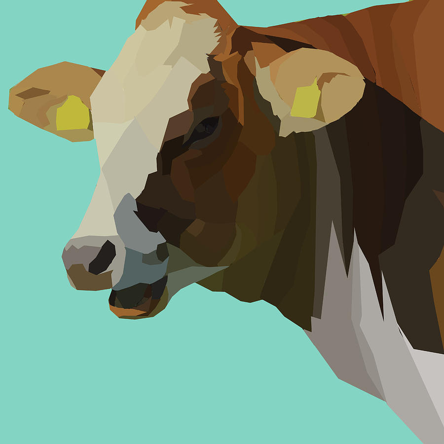 Hilarious Cow Digital Art by Ashley Wann