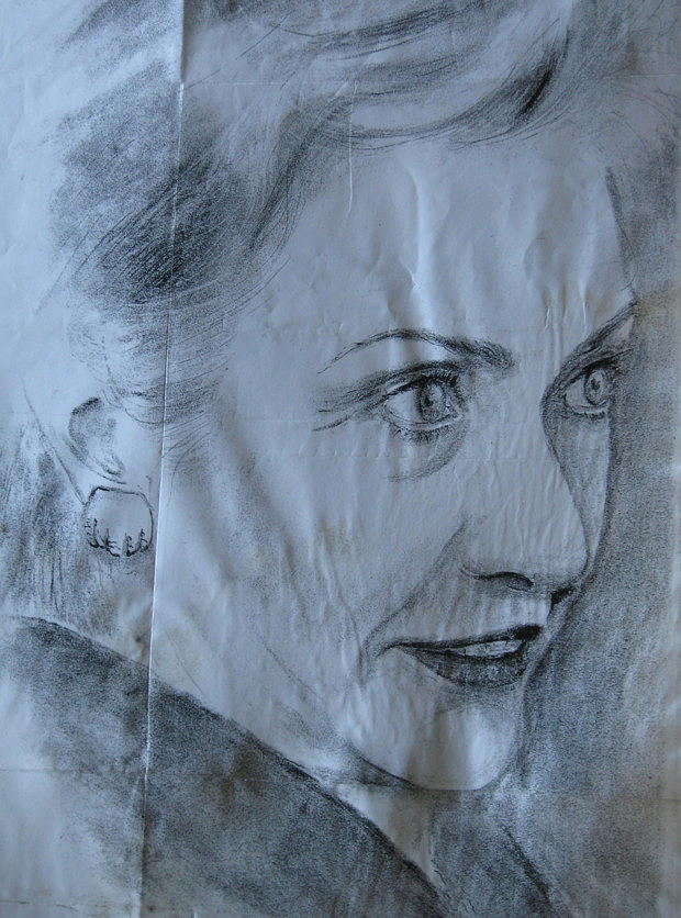 Hilary Drawing by Bahman Zadegan