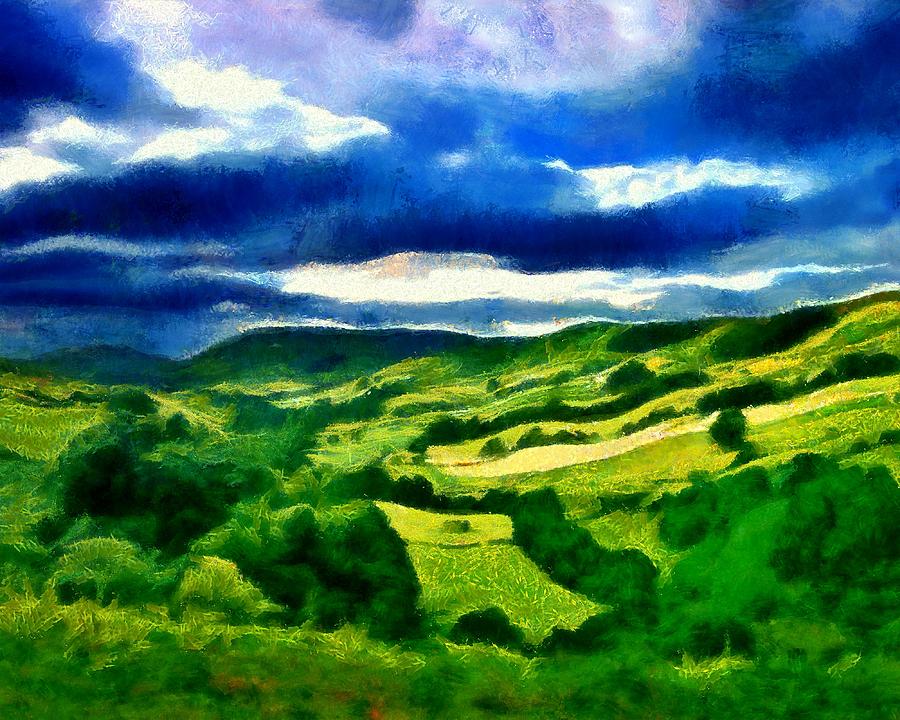 Hill and Fields Digital Art by Caito Junqueira