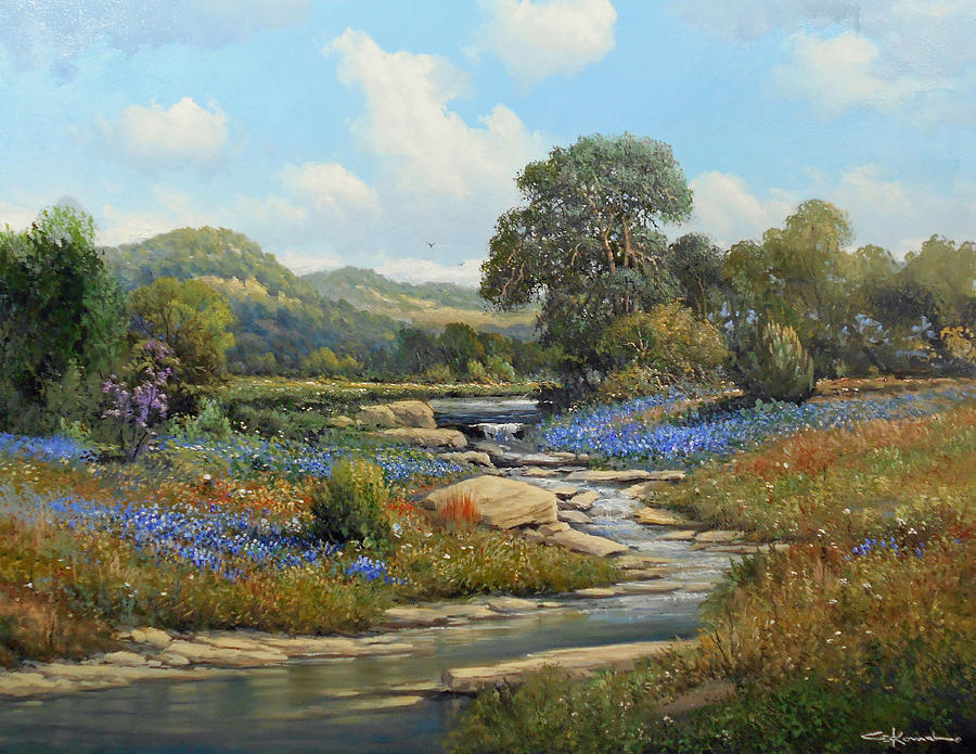 Hill Country Draw Painting by George Kovach
