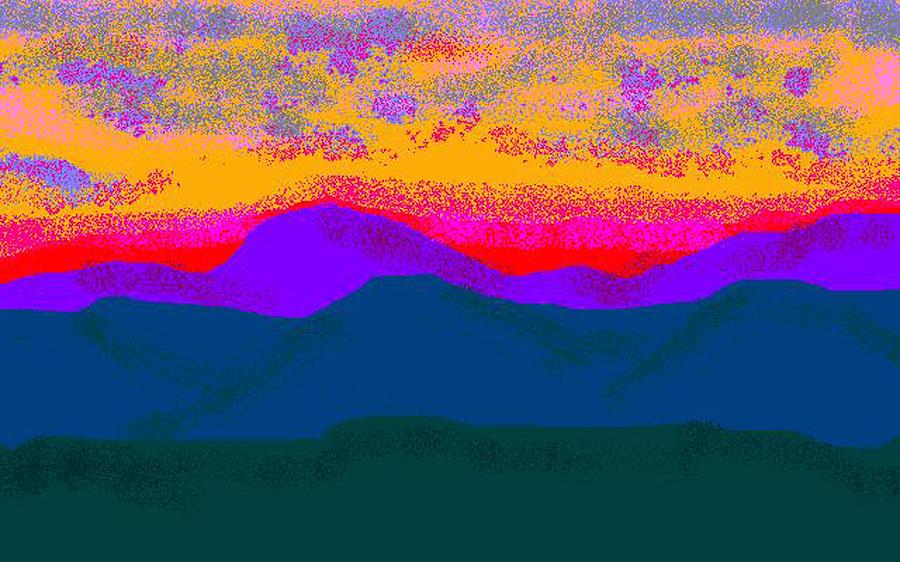 Sunset Digital Art - Hill Country Sunset by Carole Boyd