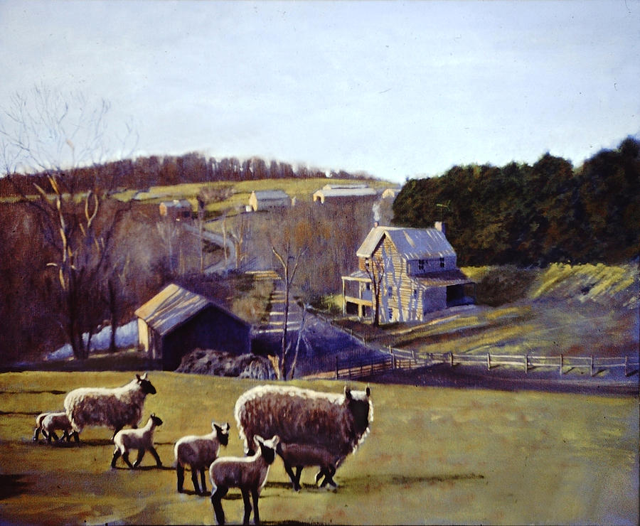 Hill Farm Painting by David Zimmerman