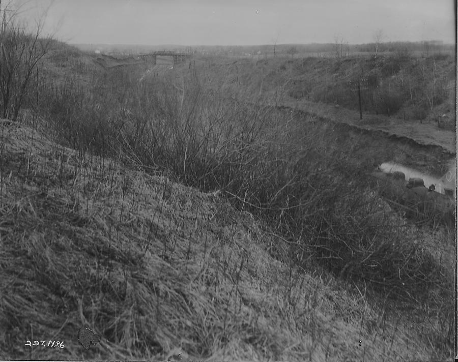 Hill Overlooking Train Wreck Photograph by Chicago and North Western Historical Society