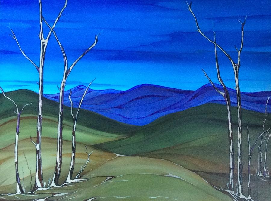 Hill view SOLD Painting by Pat Purdy