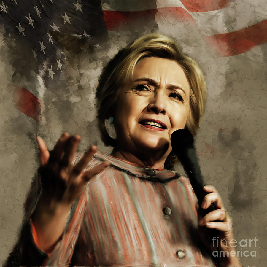 Hillary Clinton Painting - Hillary Clinton 02 by Gull G