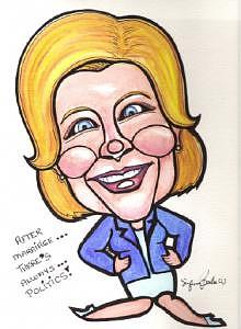 Hillary Clinton Caricature Drawing by Suzanne Berton | Fine Art America