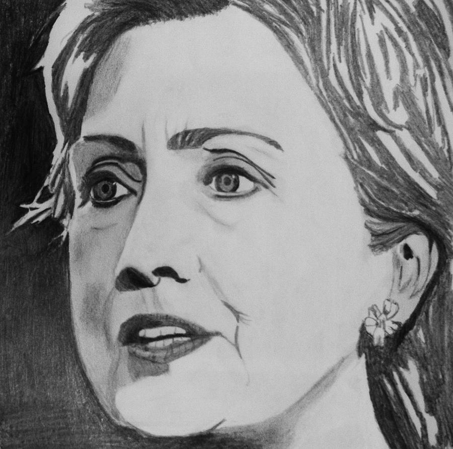 Hillary Clinton Drawing by Regan Pixels