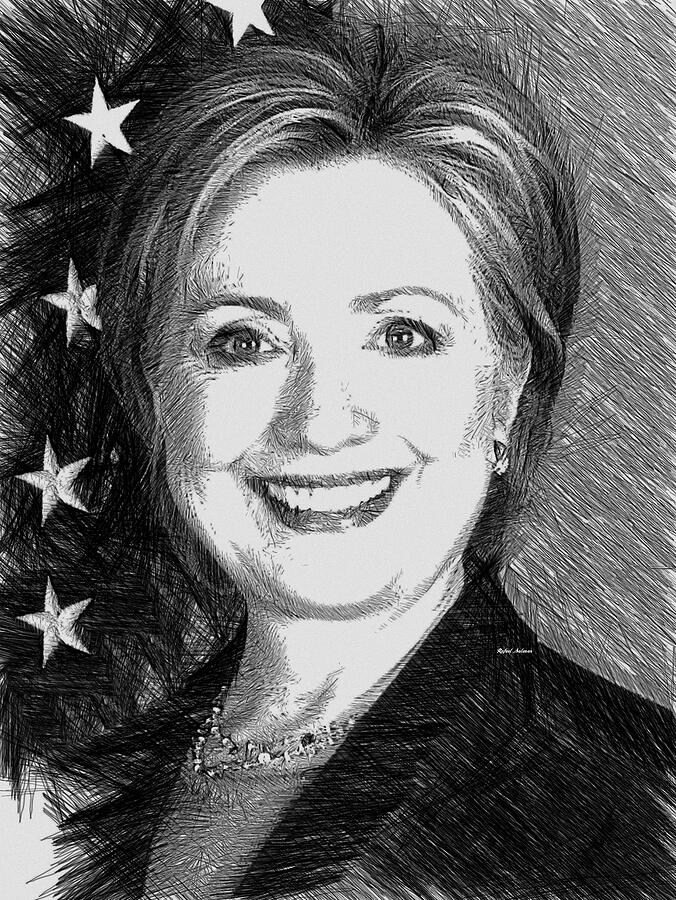 Hillary Clinton  Digital Art by Rafael Salazar