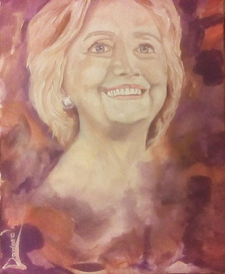 Hillary Clinton Painting by Raymond Doward
