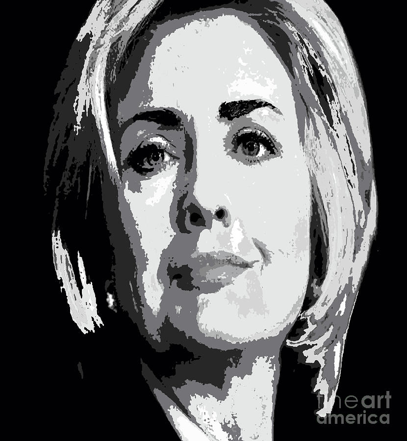 Portrait Painting - Hillary Clinton by Saundra Myles