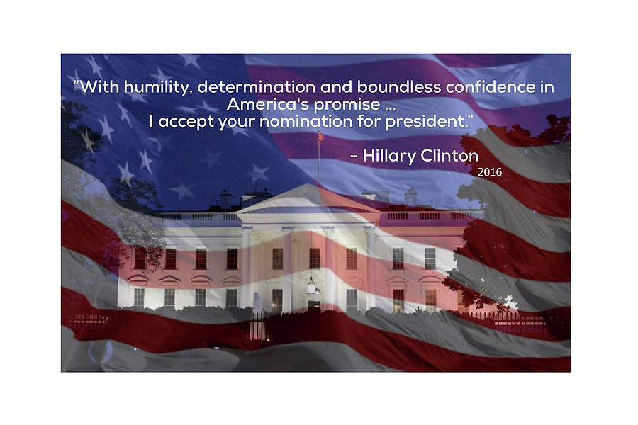 Hillary Clintons Acceptance Speech Photograph by Jackson Pearson