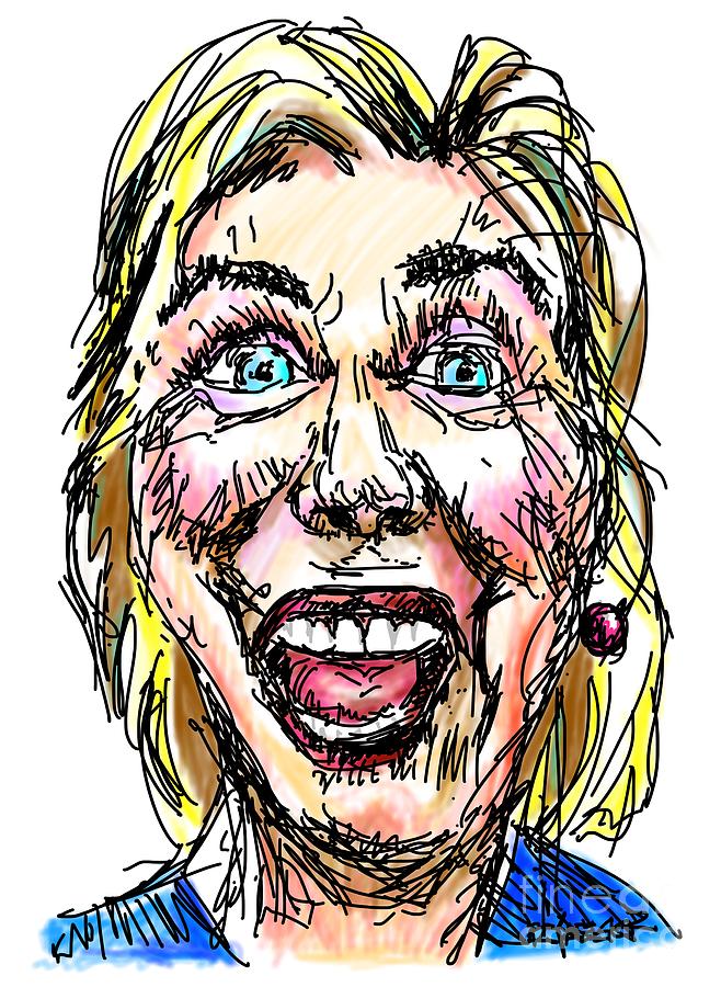 Hillary Digital Art by Robert Yaeger