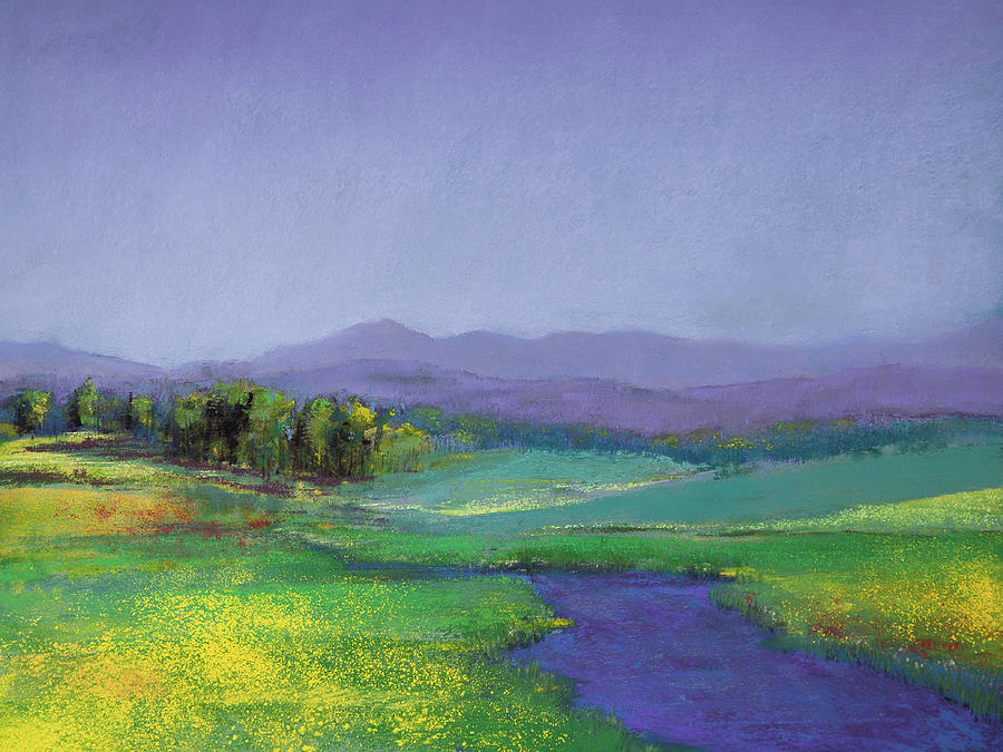 Mountain Pastel - Hills in Bloom by David Patterson