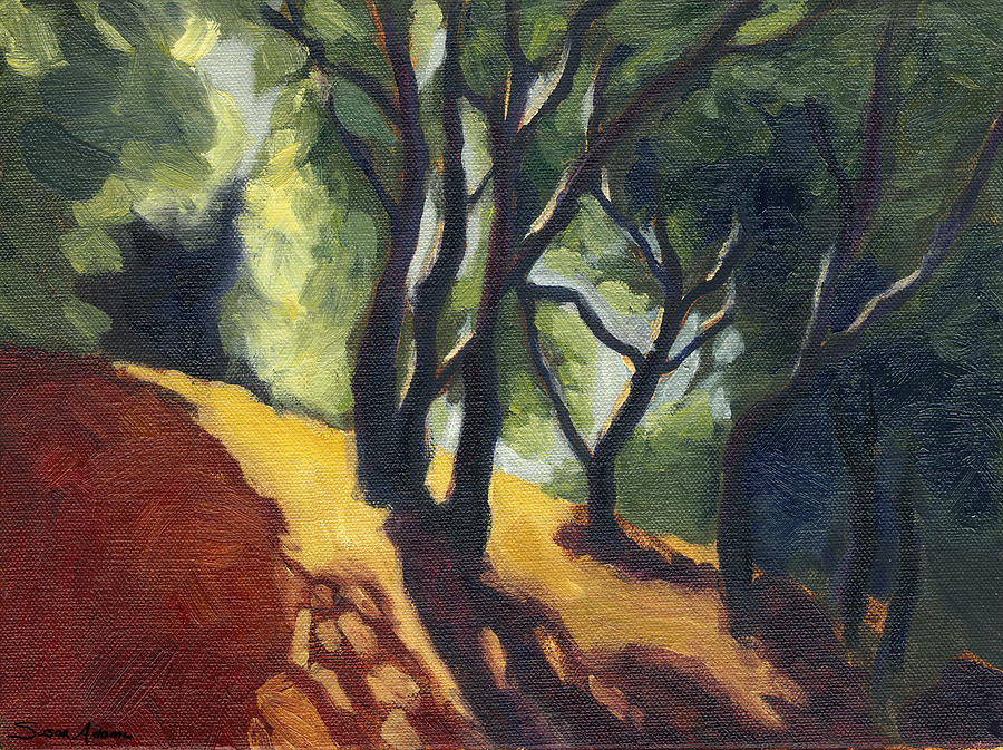 Tree Painting - Hills in El Cerrito California by Susan Adame