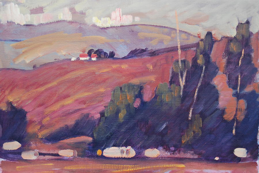 Hills of California Painting by Len Stomski