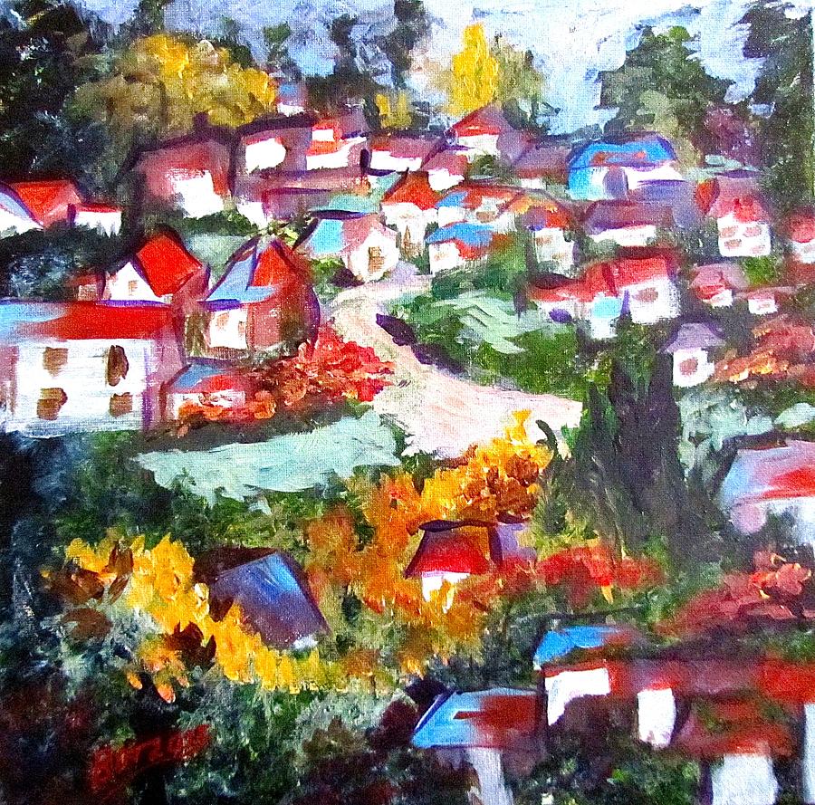 Hills of East LA Painting by Barbara OToole