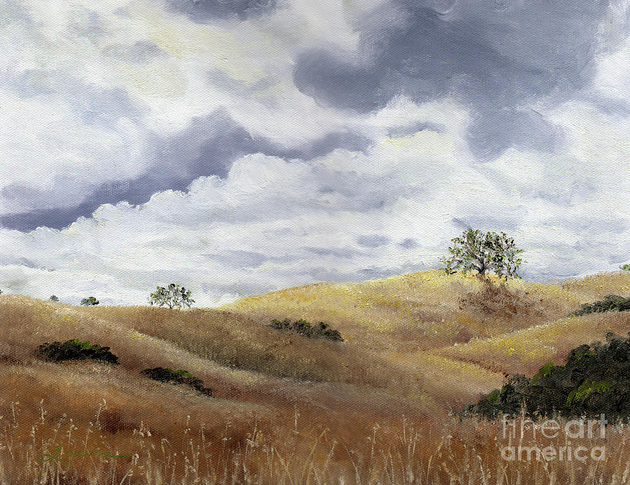 Hills of Fremont Older Painting by Laura Iverson