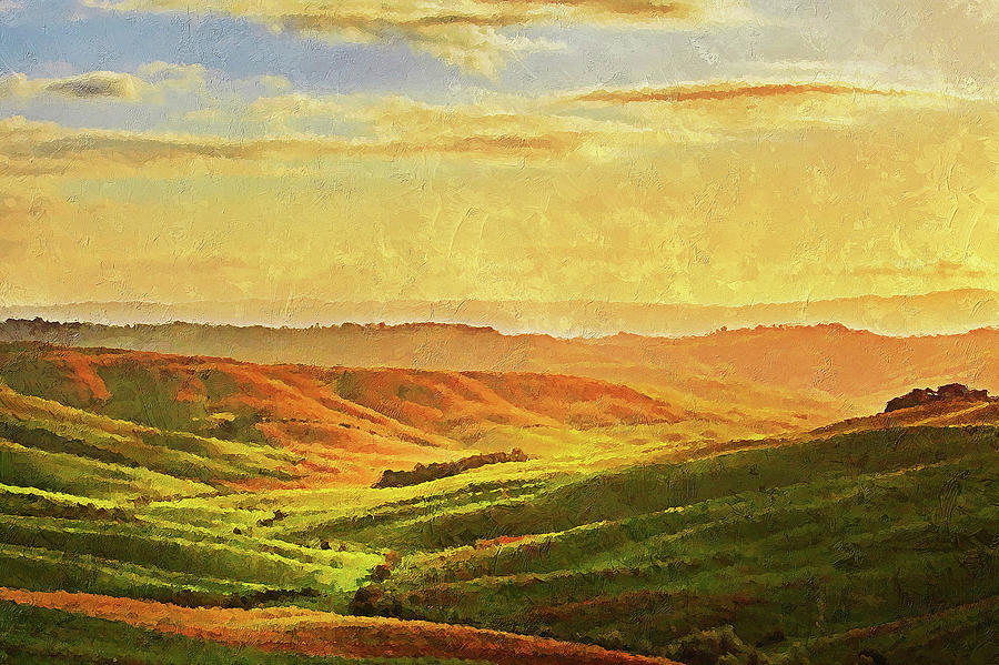 Hills of Tuscany - 12 Painting by AM FineArtPrints
